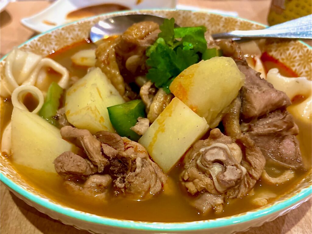 Xi'an Impression's stir fried chicken with hand pulled noodles