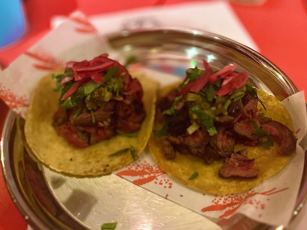 Homies on Donkeys bavette steak tacos